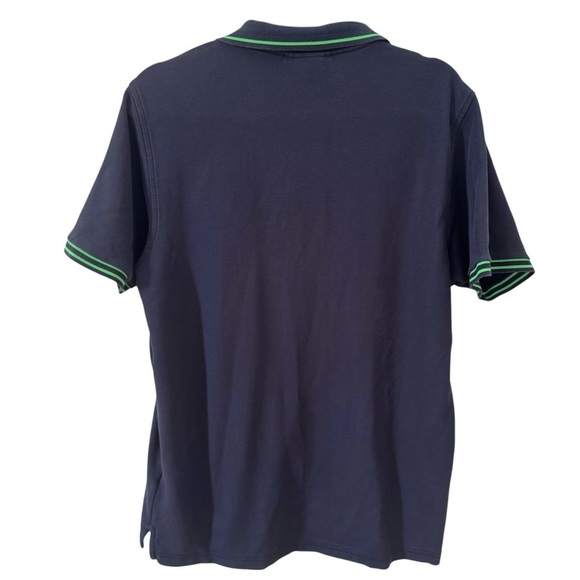 Psycho Bunny Pima Cotton Short Sleeve Collared Polo Shirt Navy Size Large (6) - Picture 5 of 8